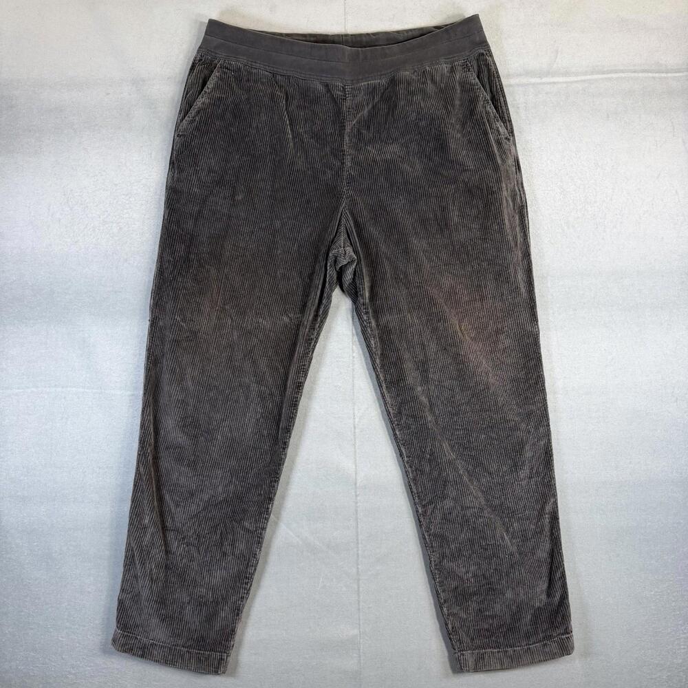 James Perse Corduroy Pants Womens 4 XL Gray Pull On Tapered Drawstring